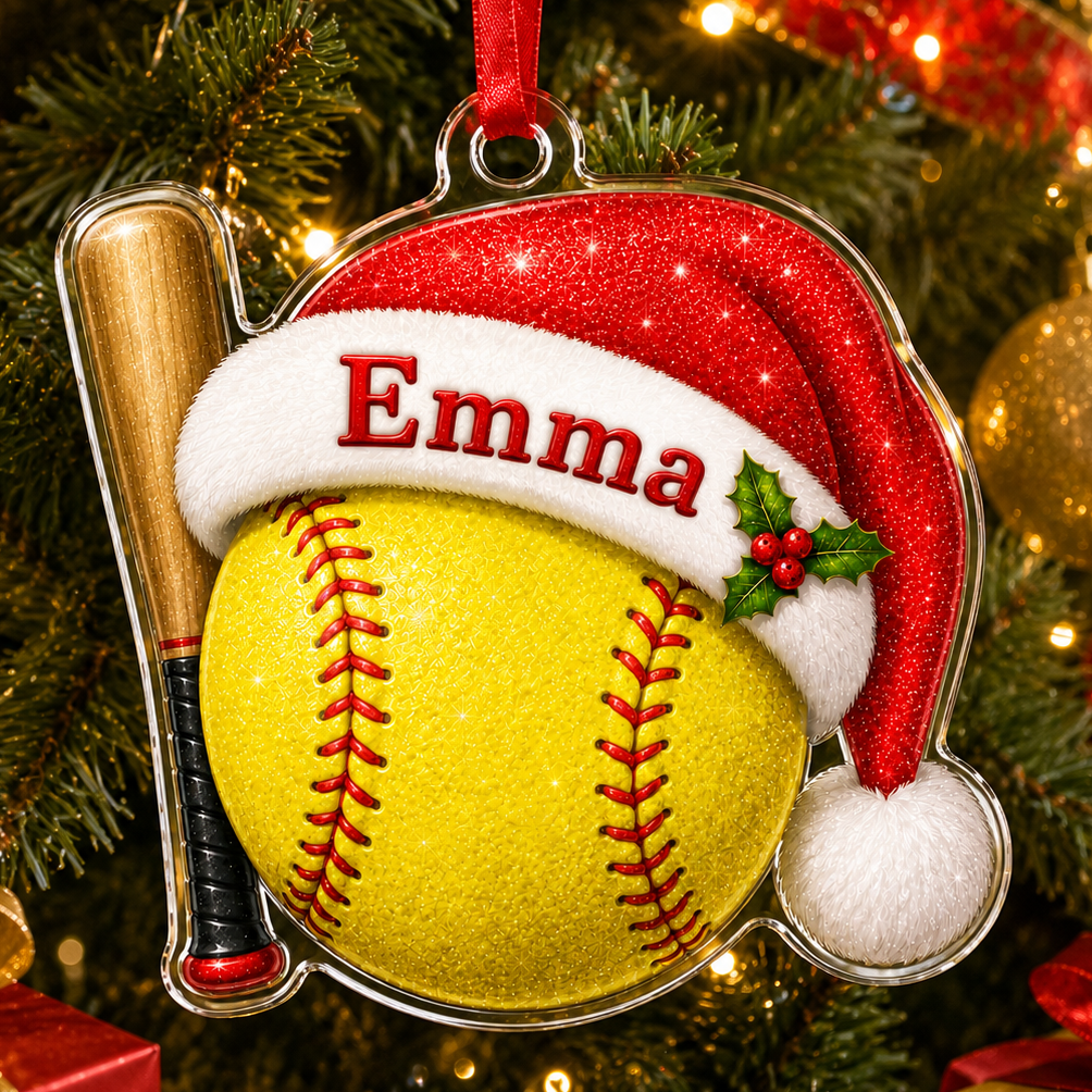 Sport Custome Name Acrylic Softball