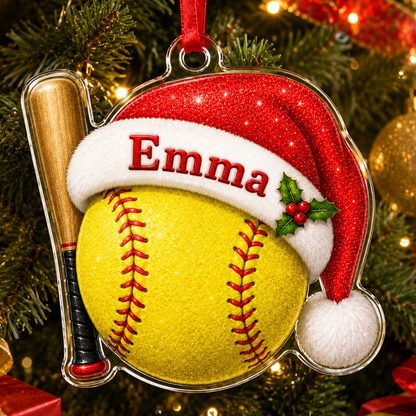 Sport Custome Name Acrylic Softball