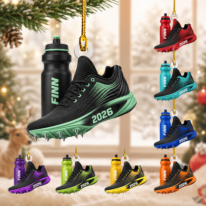 Custom Runner Acrylic - Running Shoes and Bottle