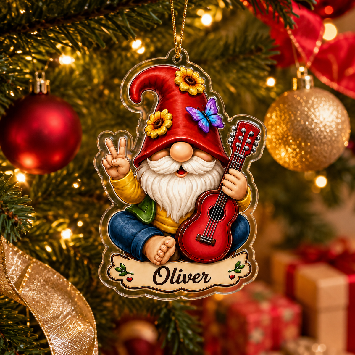 Guitar Custom Name Acrylic - Guitar Gnome