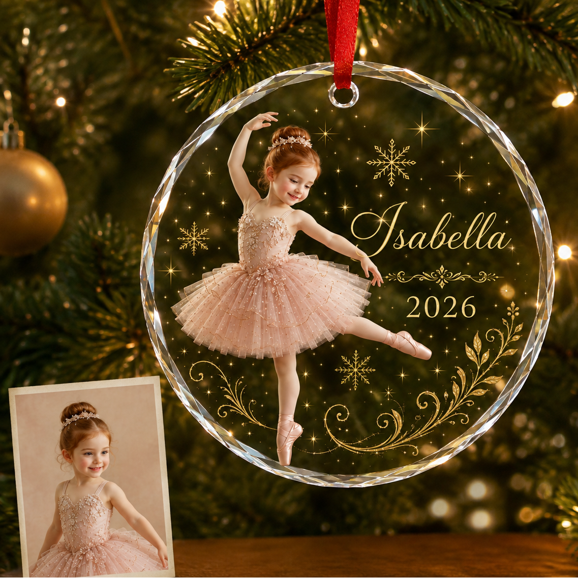 Custom Photo Dancing Glass Baby Girl