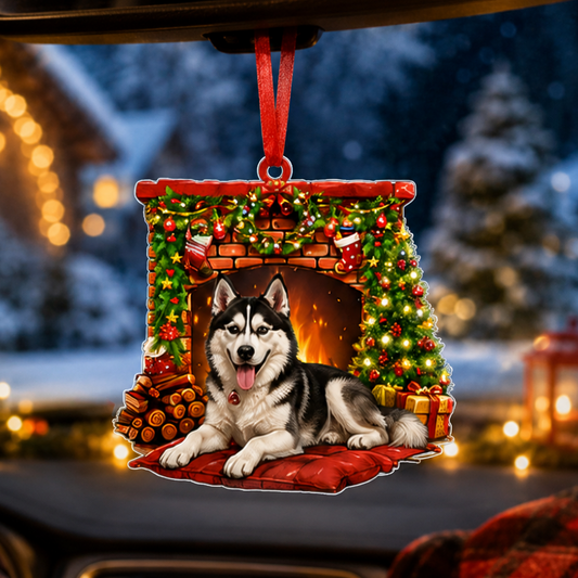 Dog Christmas Tree Siberian Husky