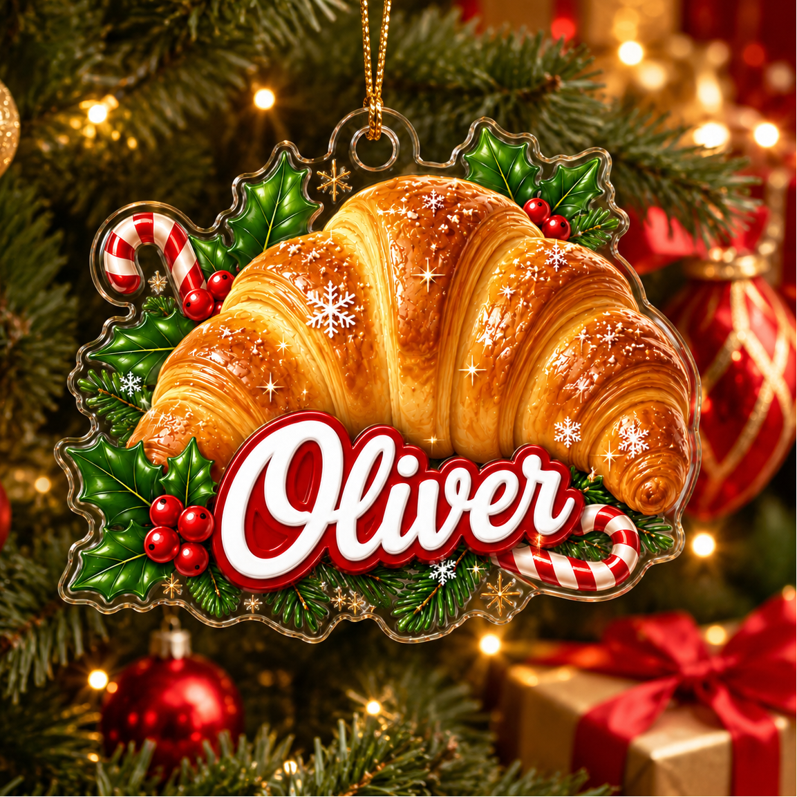 Custom Name Food Acrylic - Croissant