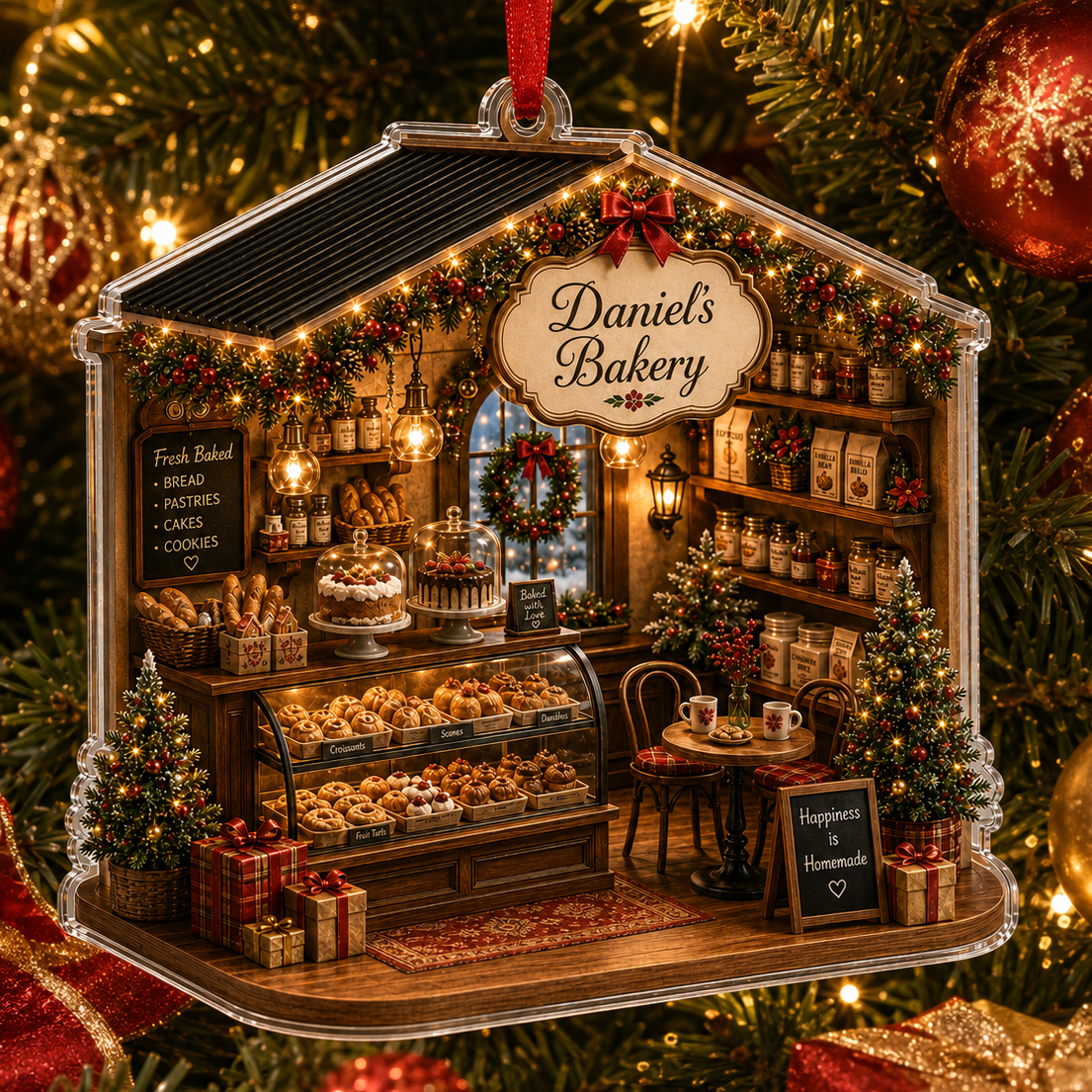 Personalized Kitchen Utensils Acrylic Christmas Bakery