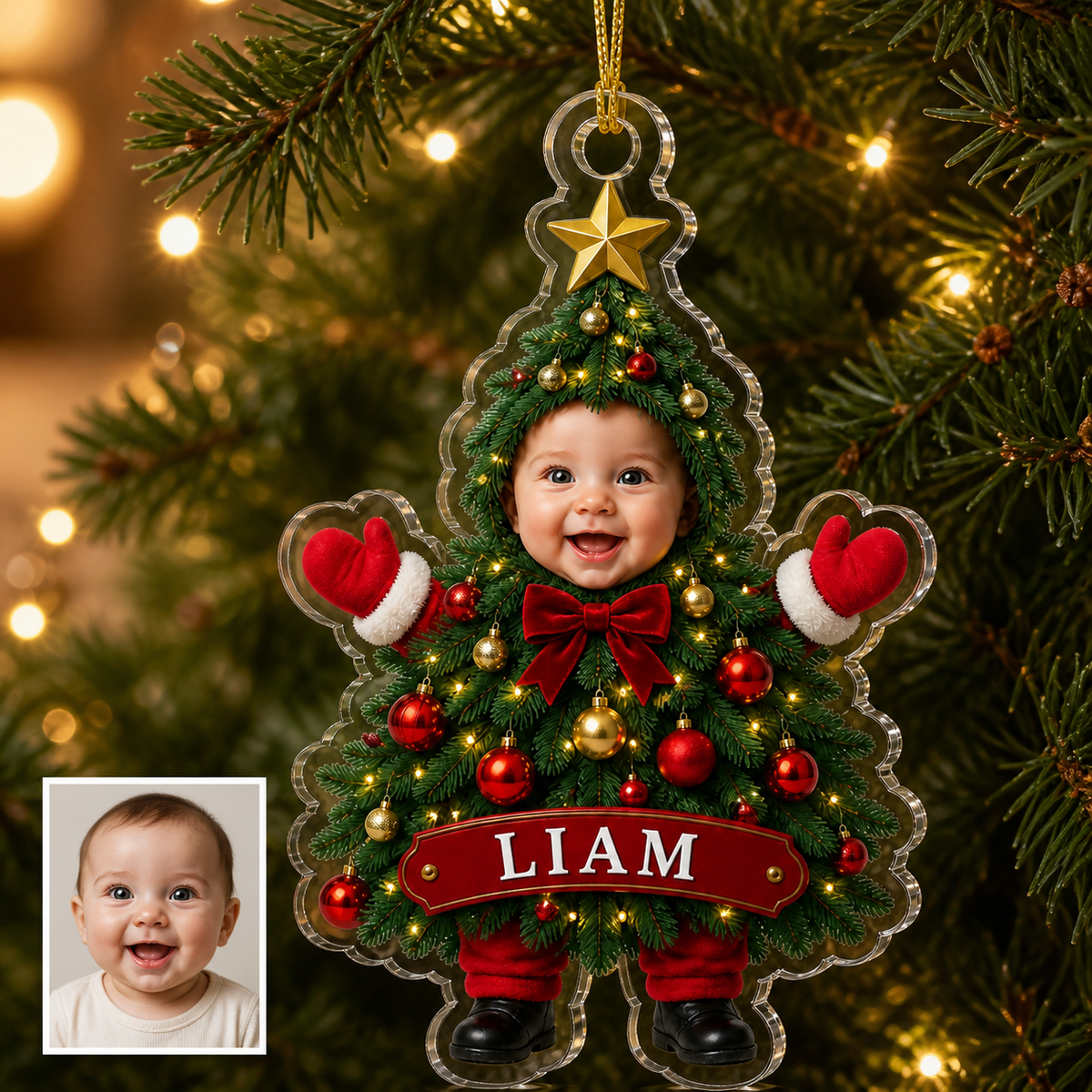 Custom Photo Baby Christmas Tree