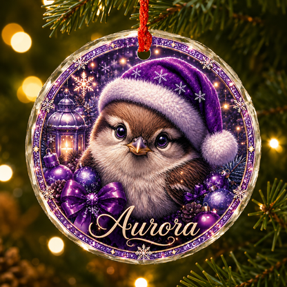 Purple Bird At Christmas Sparrow