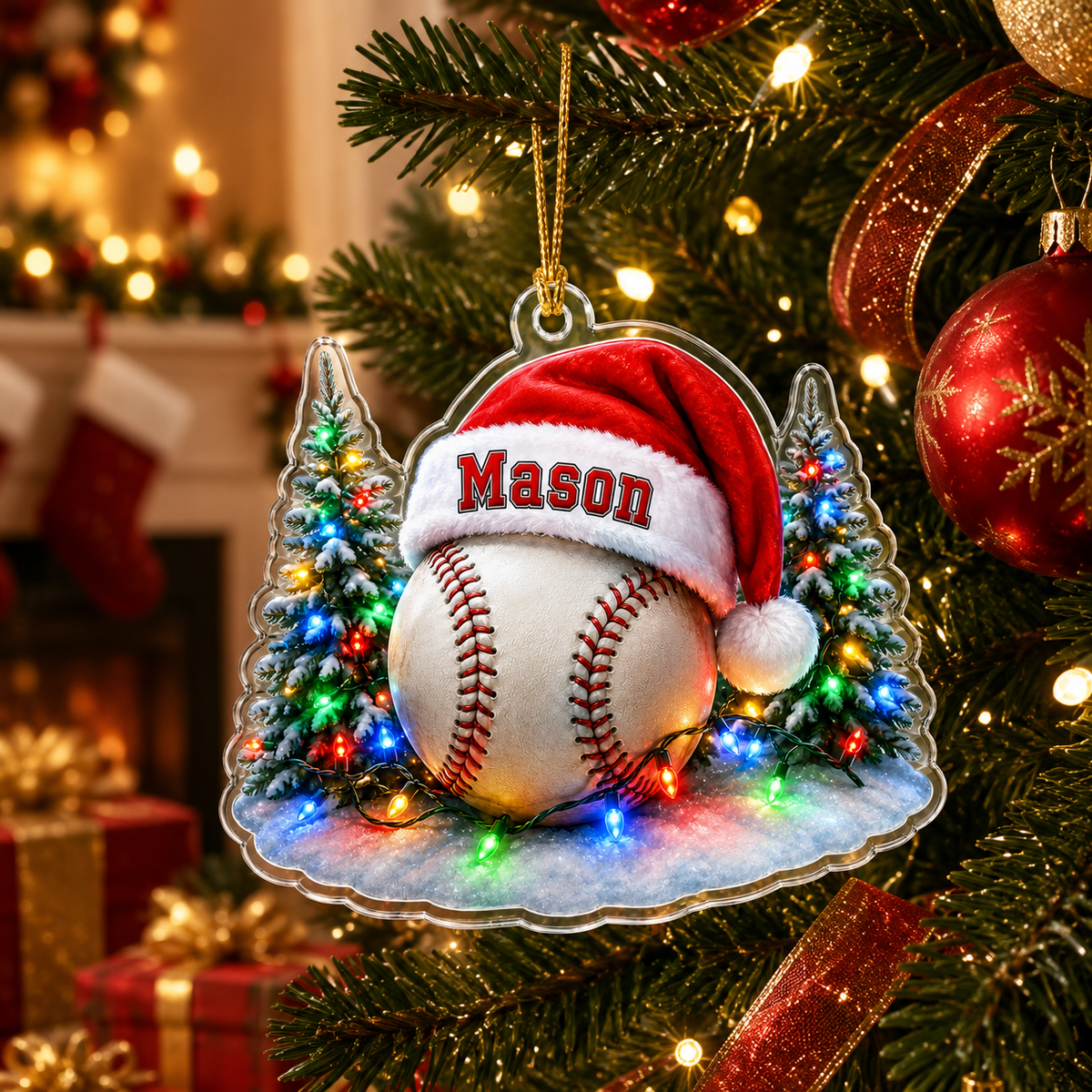 Custom Sports Christmas Acrylic - Basketball
