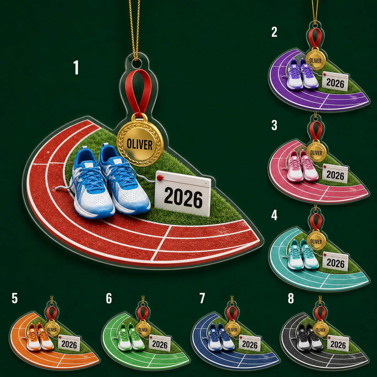 Custom Runner Acrylic - Track Medal and Shoes
