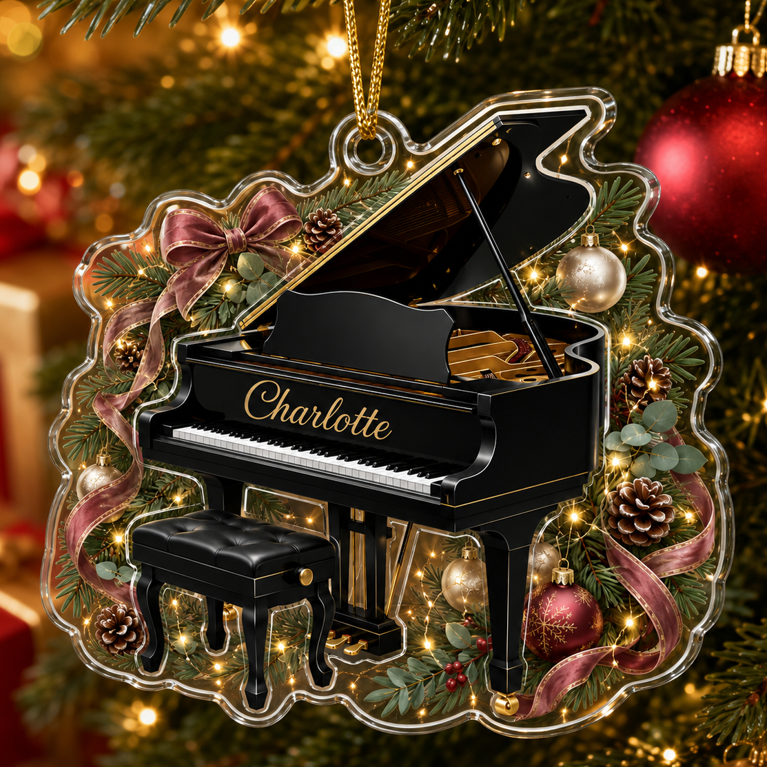Piano Custome Name Acrylic Style 9