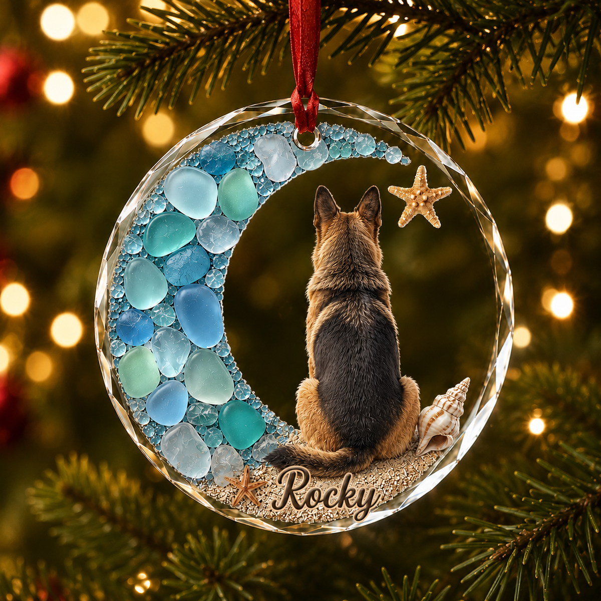Custom Dog Seashell German Shepherd
