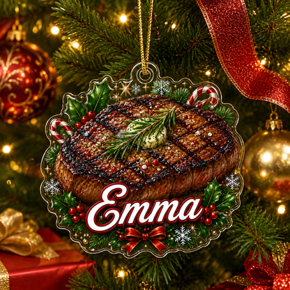 Custom Name Food Acrylic - Grilled Steak