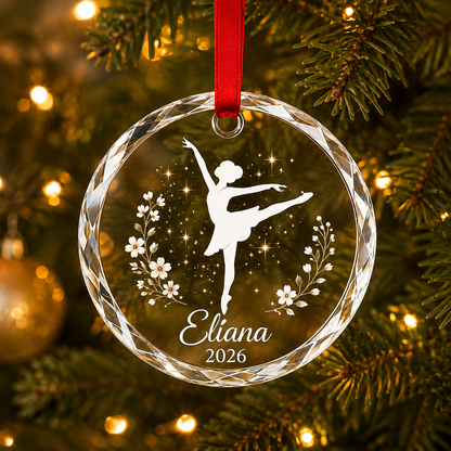 Personalized Dancing Glass Flower Ballerina
