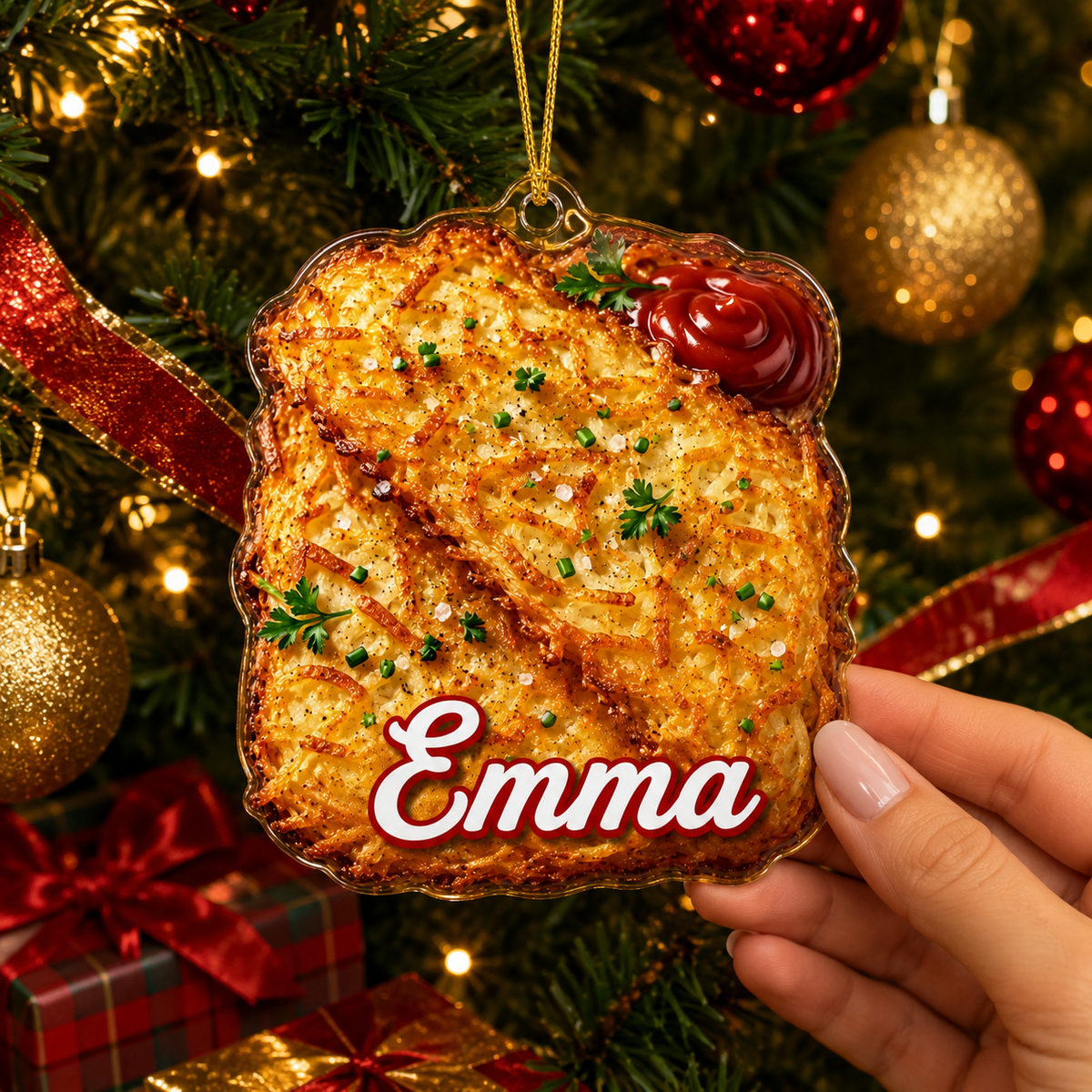 Breakfast Custom Name Crispy Hash Browns Acrylic