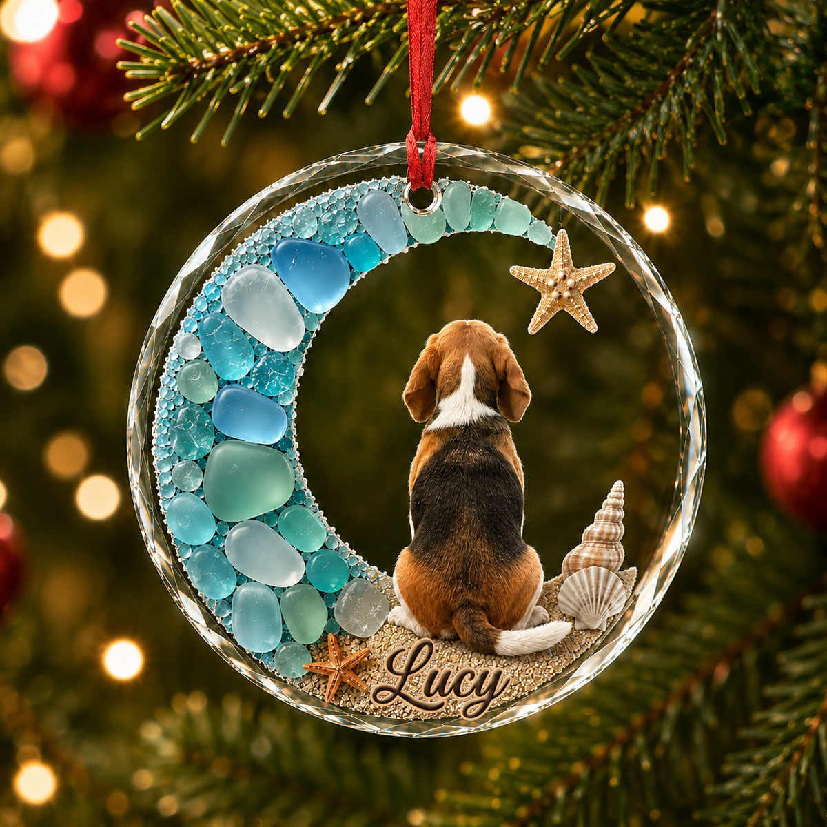 Custom Dog Seashell Beagle