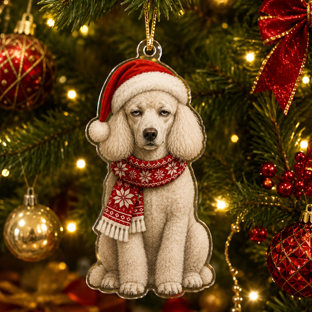 Dog Funny Christmas Poodle