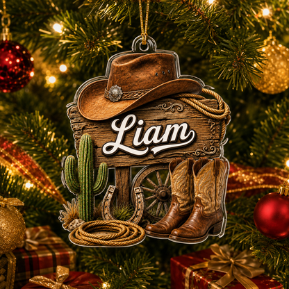 Personalized Boots Western Sign Acrylic