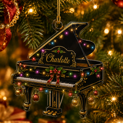 Piano Custome Name Acrylic Style 4