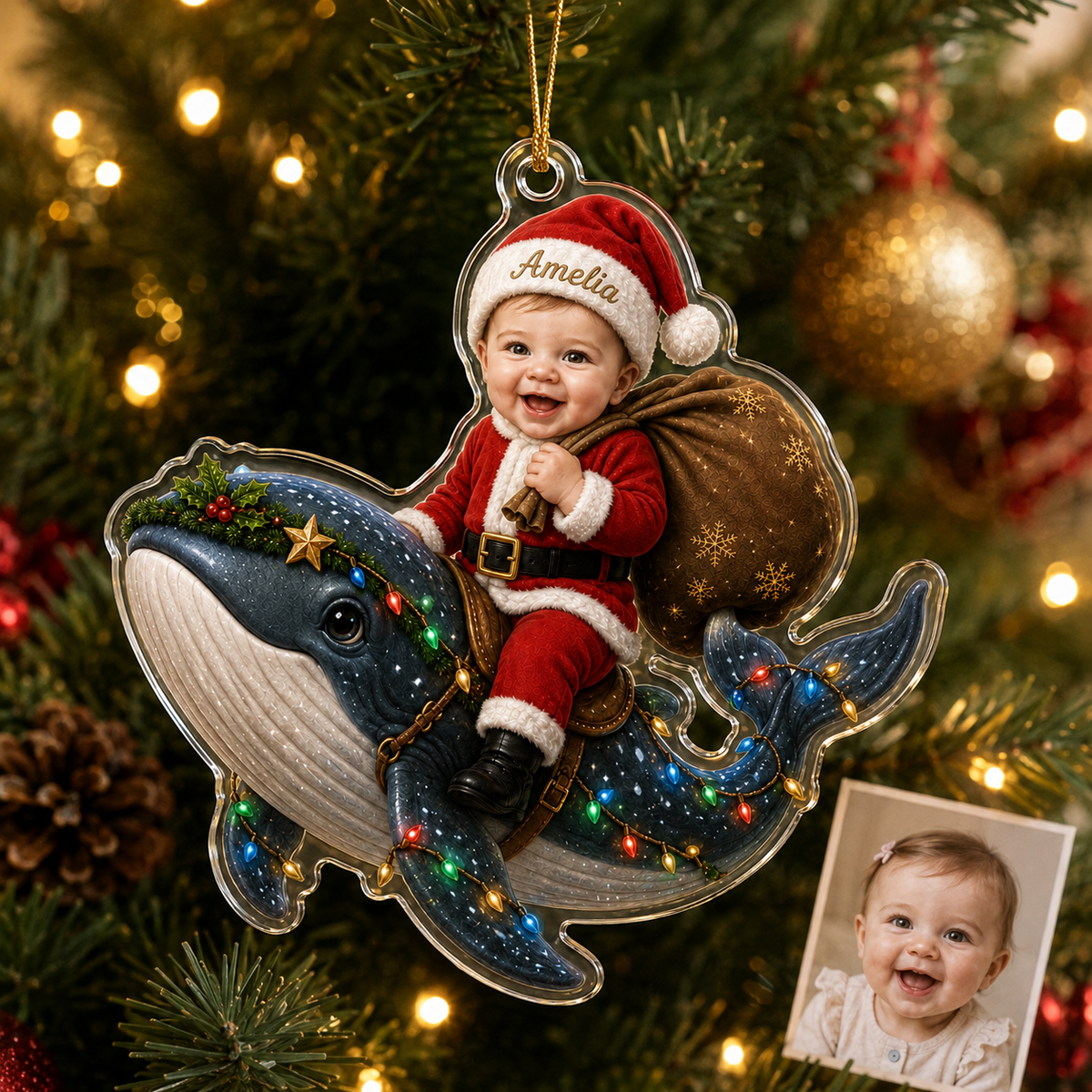 Custom Photo Baby Animal Whale