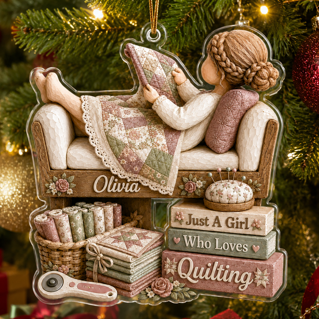 Personalized Just A Girl Hobby Quilting