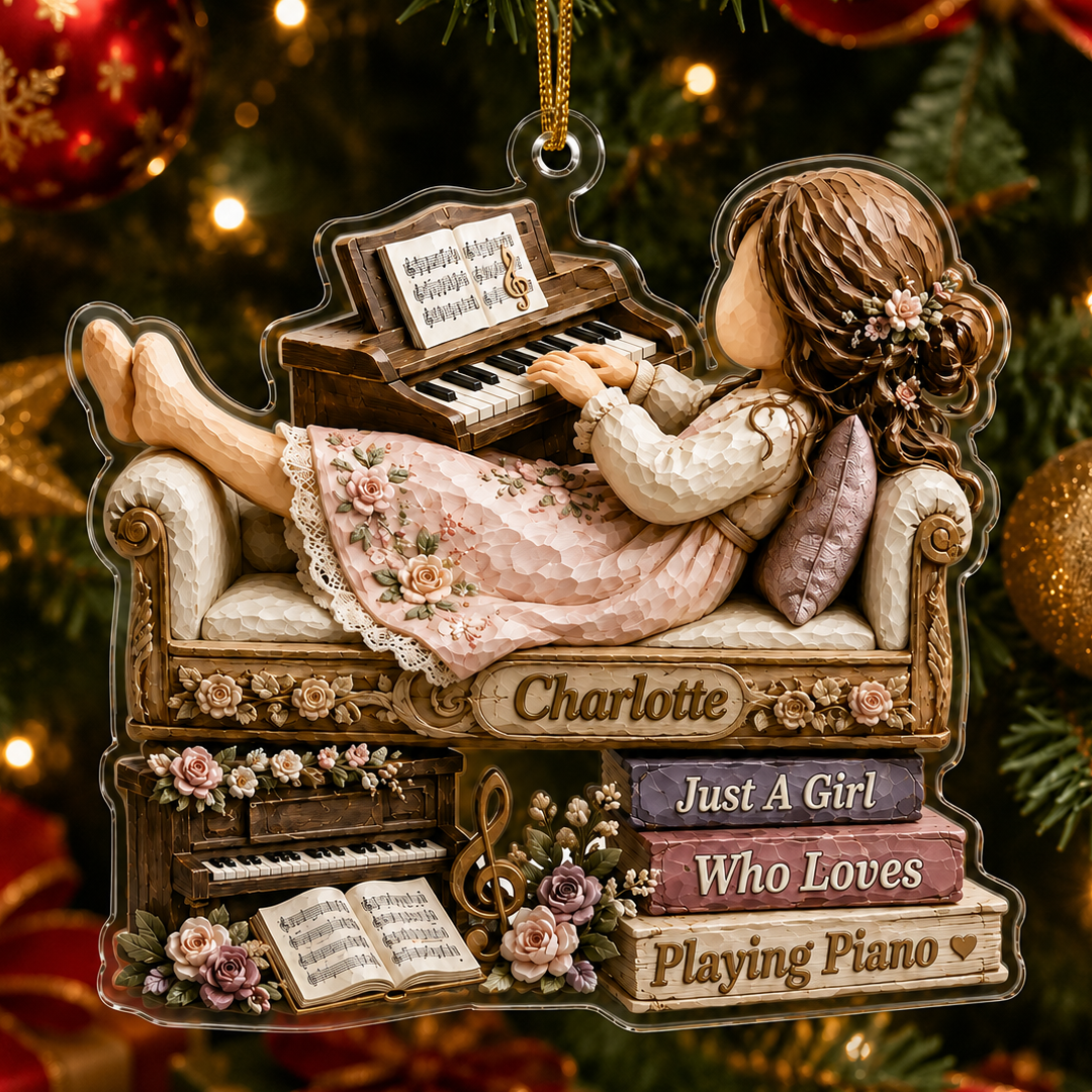 Personalized Just A Girl Hobby Playing Piano