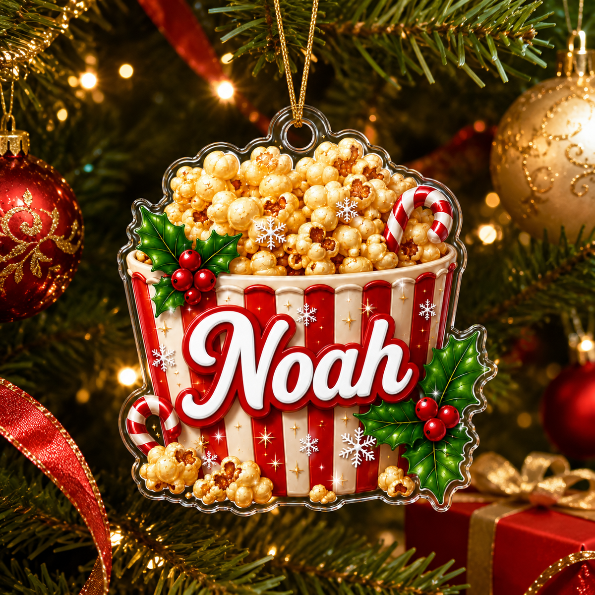 Custom Name Food Acrylic - Popcorn