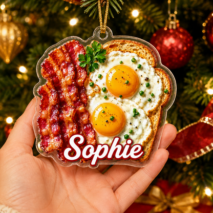 Breakfast Custom Name Bacon and Eggs Acrylic