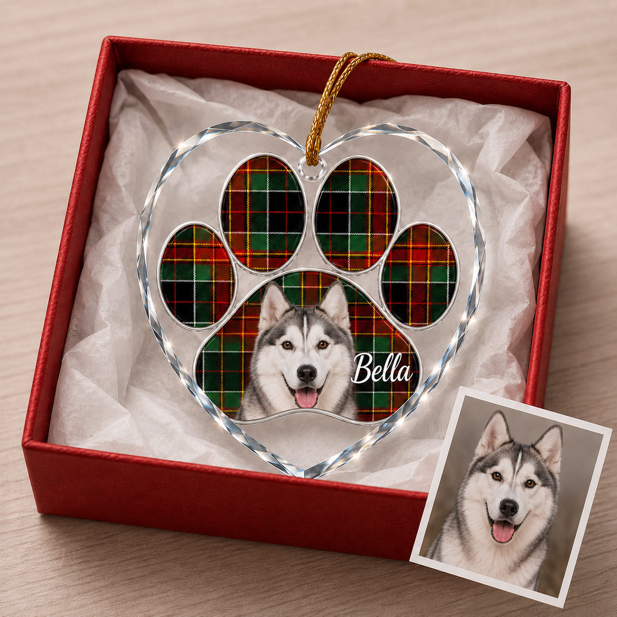Custom Name  With Paw Print