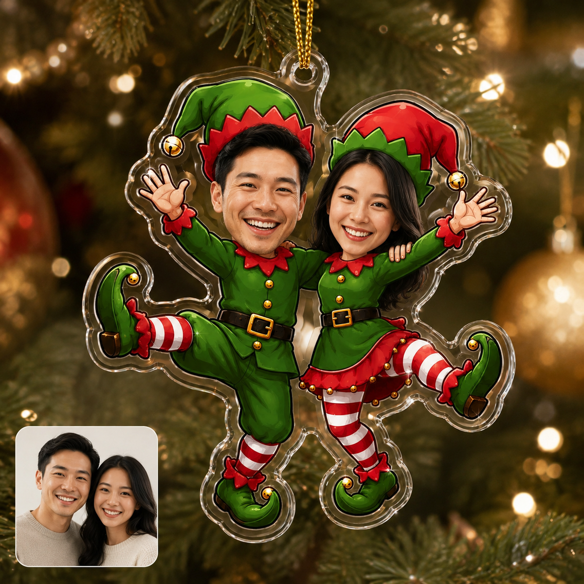Custome Photo Couple Xmas Fairy