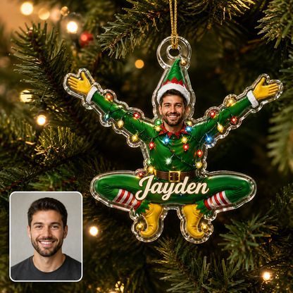 Custom Photo Christmas Elf Man