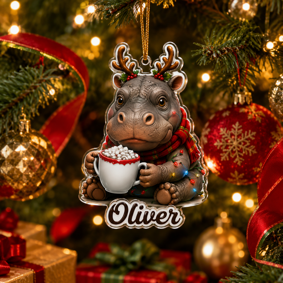 Christmas Animal Hippo