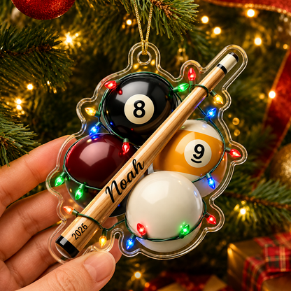 Custom Name Billiards Holiday Break Acrylic