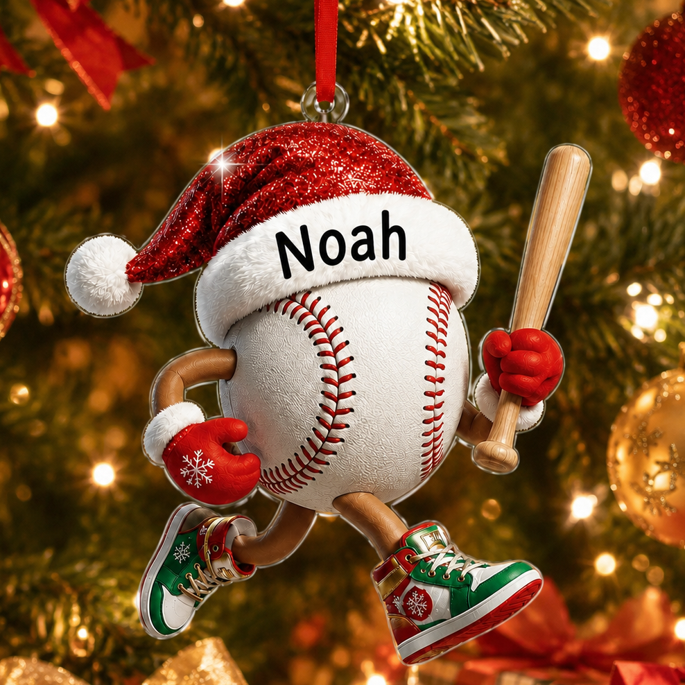 Sport Running Custome Name Acrylic Baseball