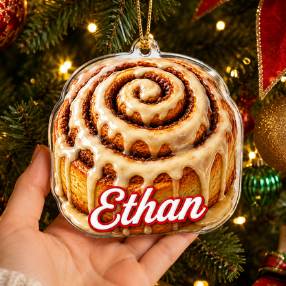 Breakfast Custom Name Cinnamon Roll Acrylic