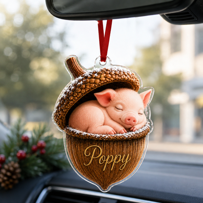 Animal Tree Decor Acrylic Pig