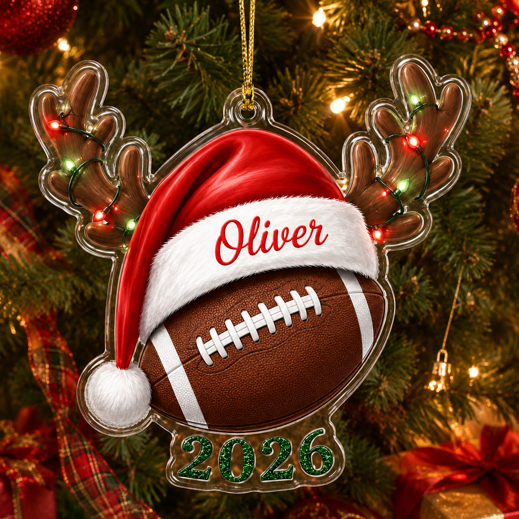 Christmas Sports 2026 American Football Acrylic