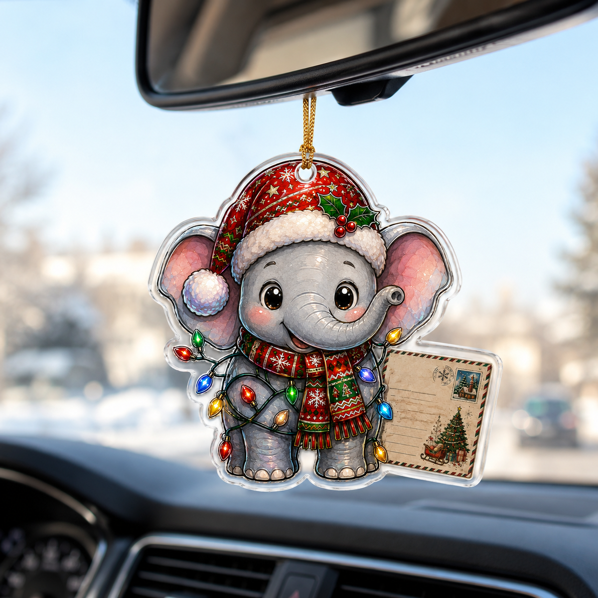 Animal With Christmas Led Elephant