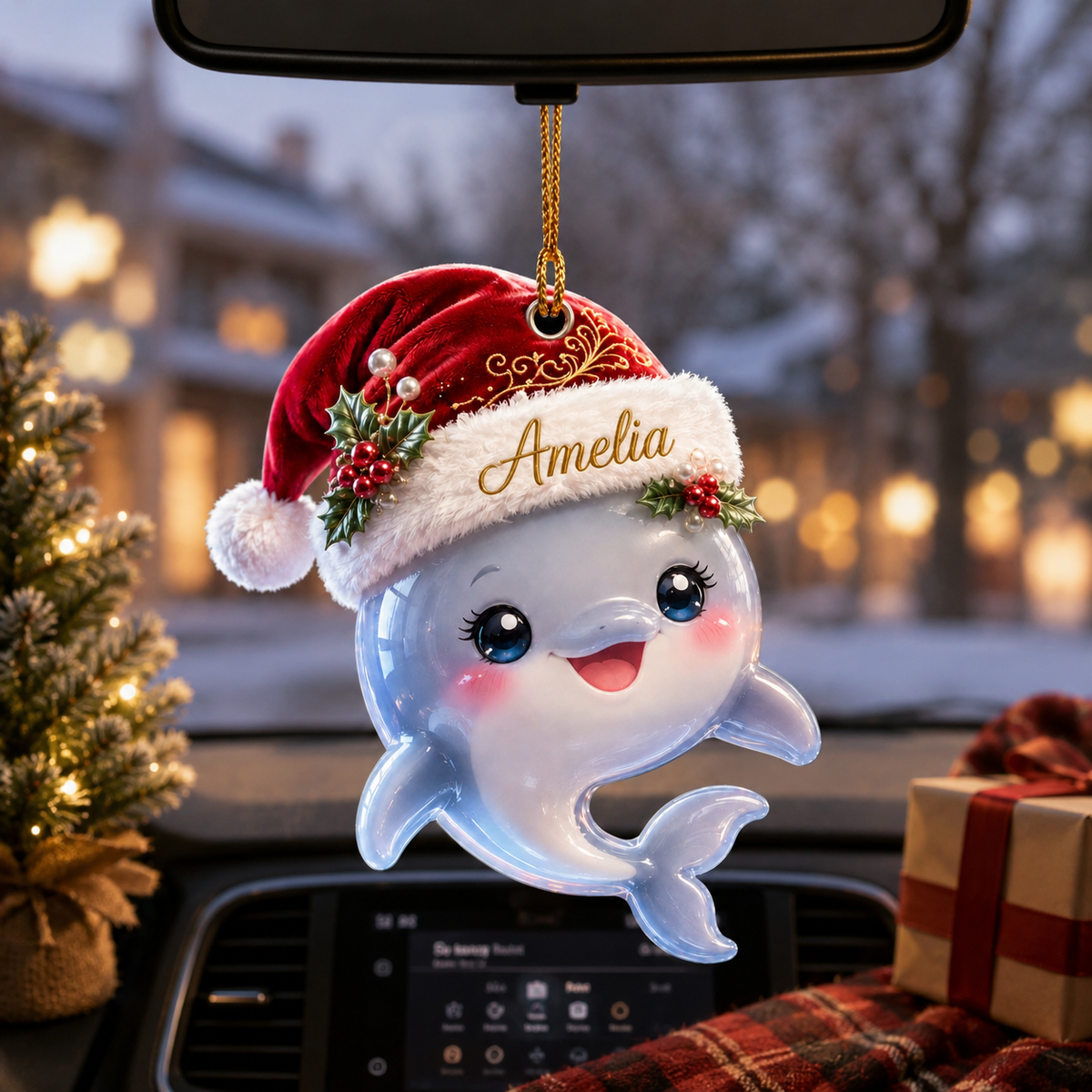 Animal With Santa Hat Dolphin