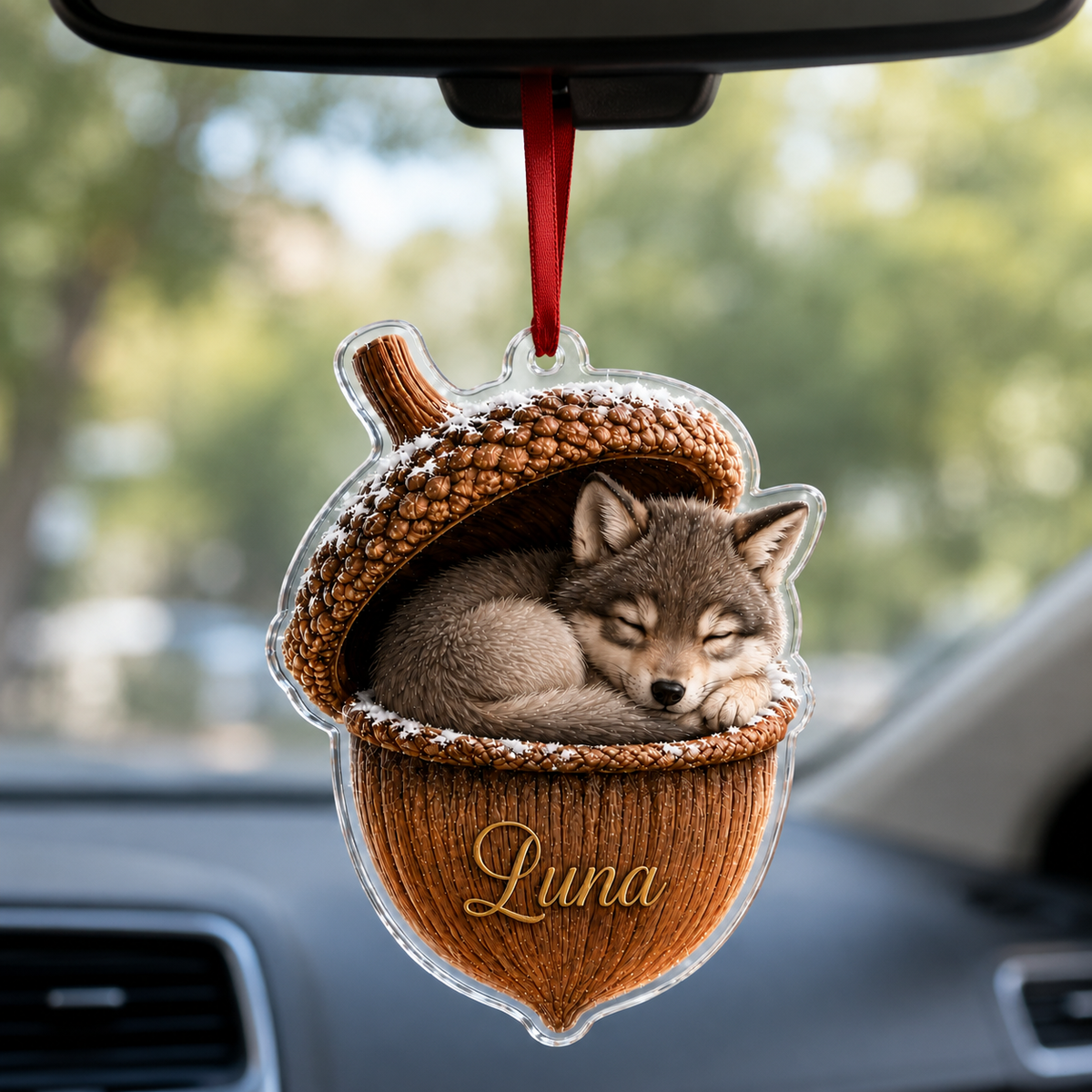 Animal Tree Decor Acrylic Wolf