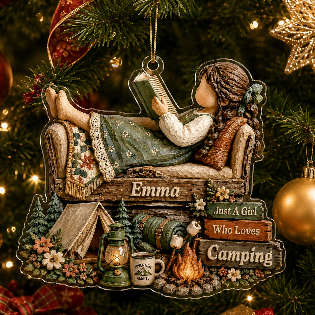 Personalized Just A Girl Hobby Camping