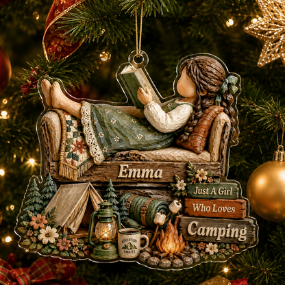 Personalized Just A Girl Hobby Camping