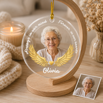 Custom Photo Golden Angel Wings Photo