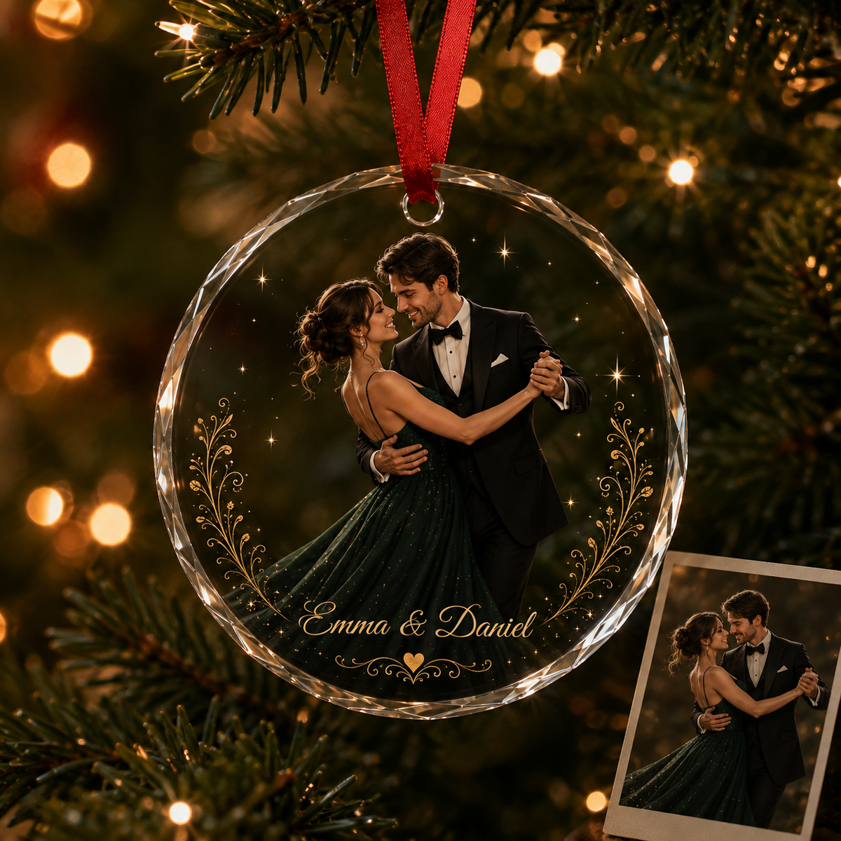 Personalized Dancing Glass Couple Dancing