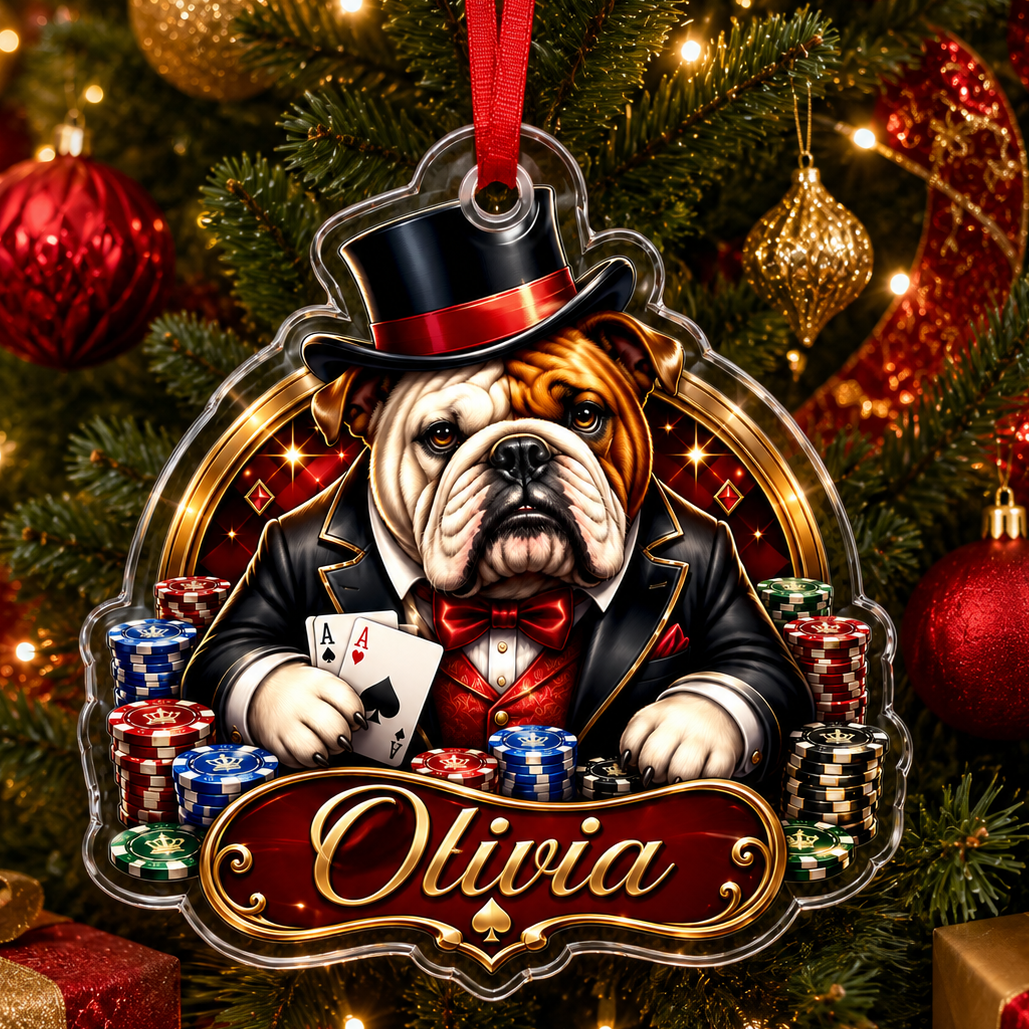 Pocker Custome Name Acrylic Dog Boss