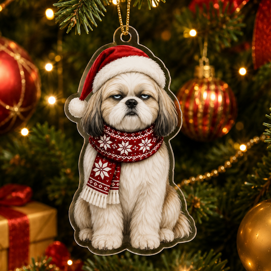 Dog Funny Christmas Shih Tzu