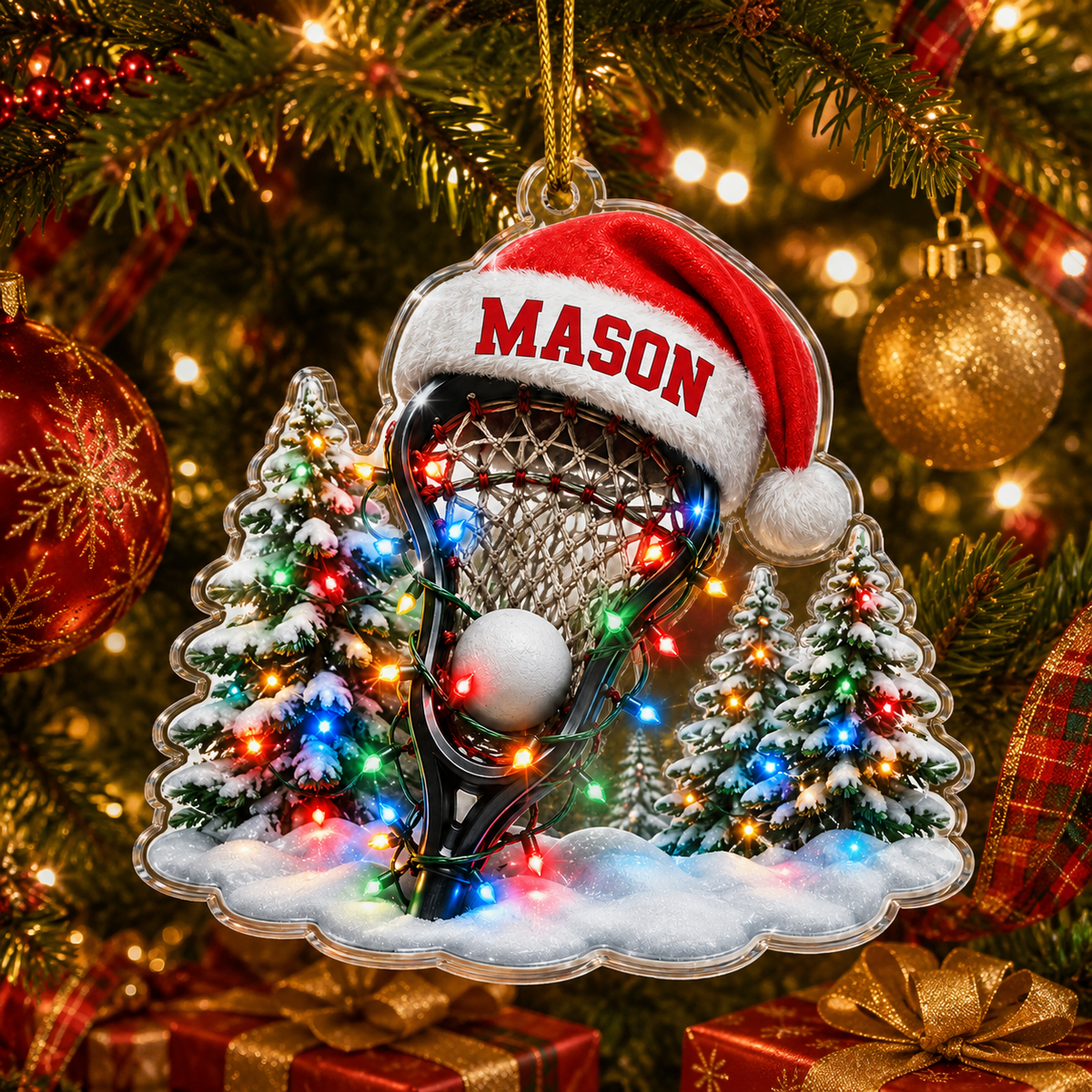 Custom Sports Christmas Acrylic - Lacrosse