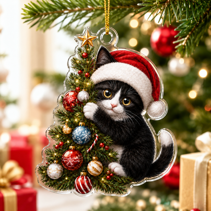 Cat With Christmas Tree Tuxedo