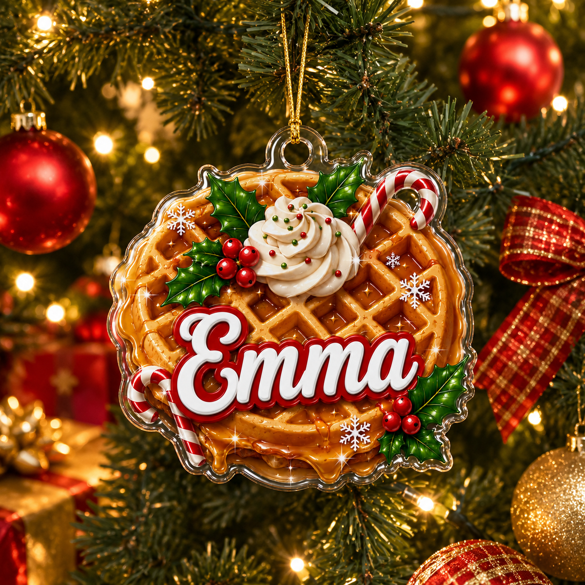 Custom Name Food Acrylic - Waffle