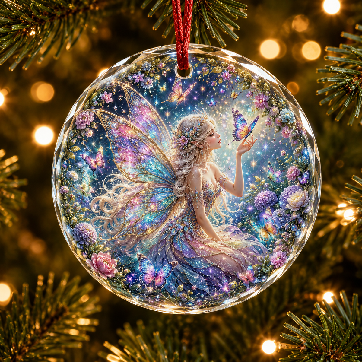 Fairy Glass Ornament Butterfly Fairy