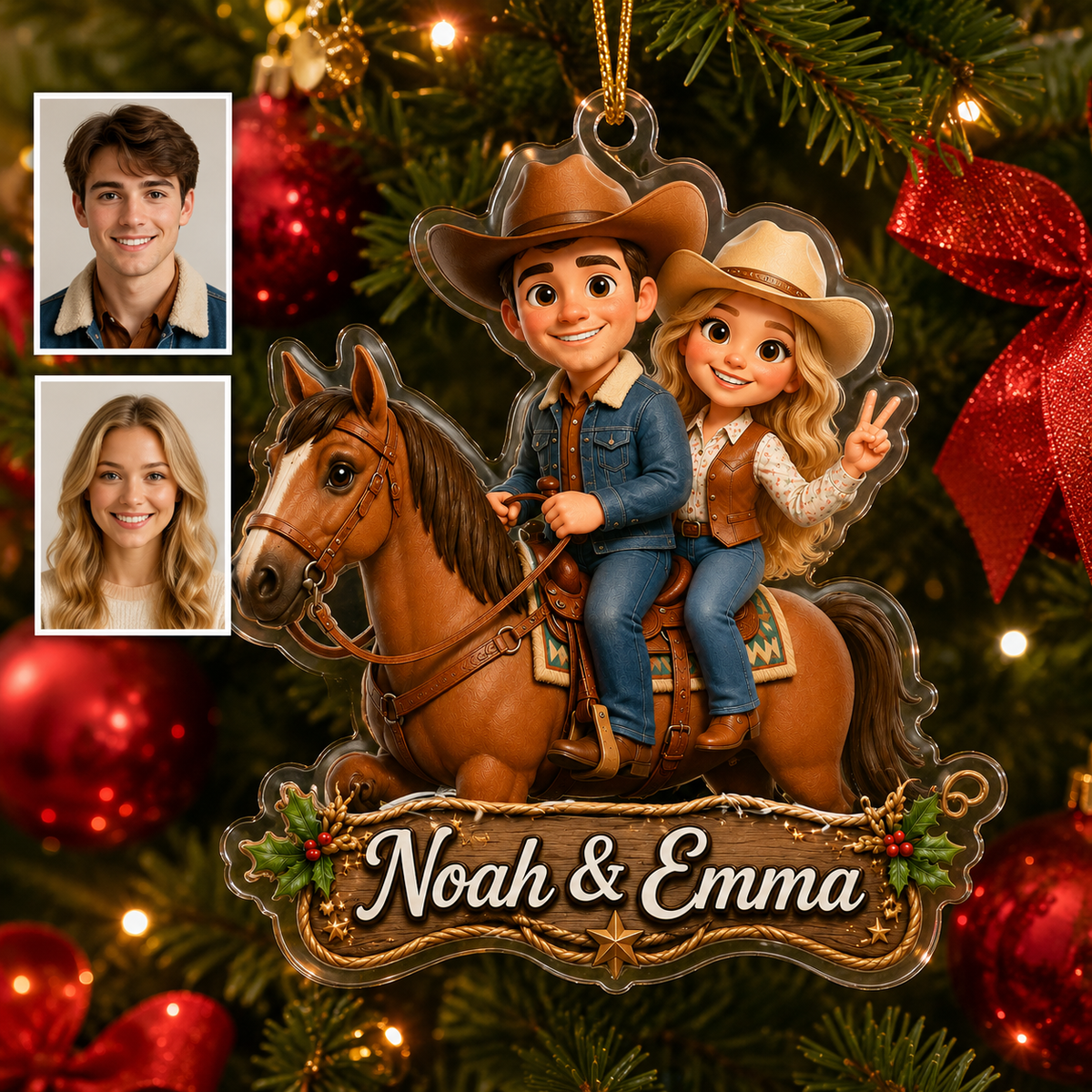 Personalized Boost Western Horse Couple Acrylic