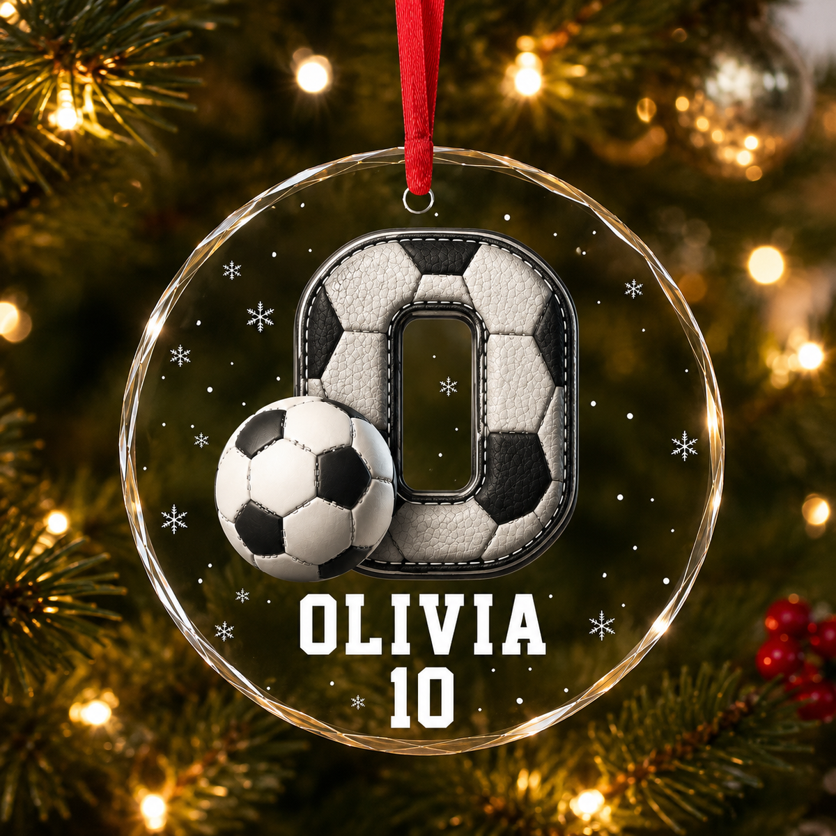 Sport Glass Alphabet Name Football